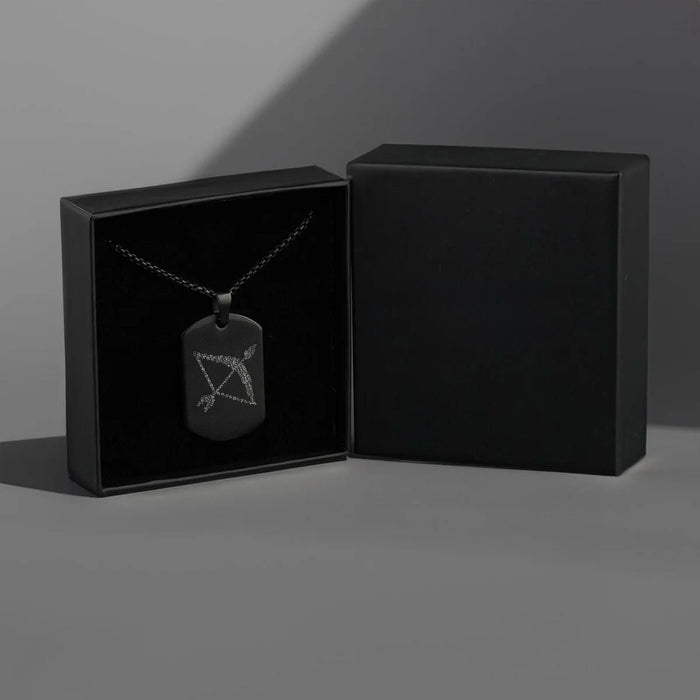 Ram Baan Microcarved Tag Necklace